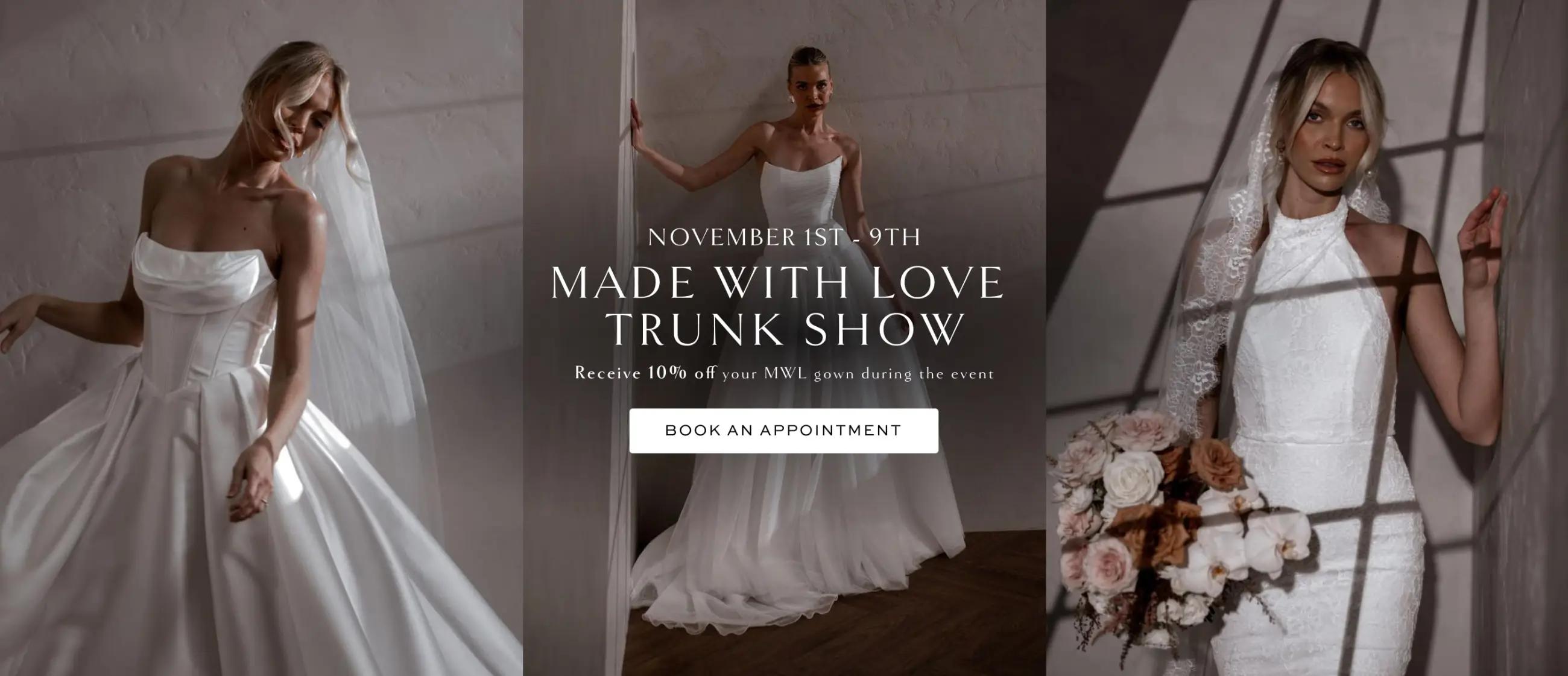 Made With Love Trunk Show at Belle Amour Bridal